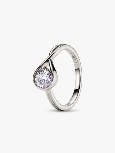 14k white gold ring with 0.75 ct TW G-J VS+ round brilliant excellent cut lab-grown diamond