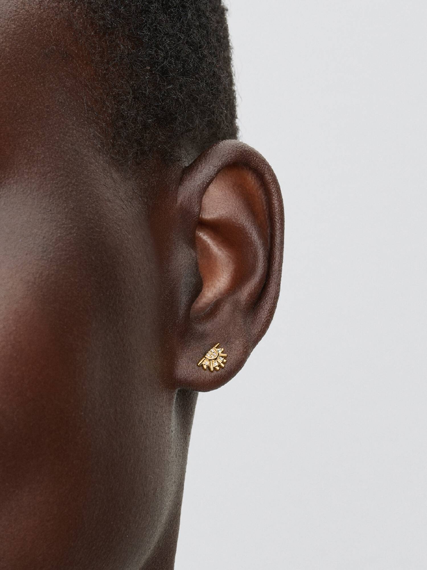 Celestial Sparkling Sun Stud Earrings 