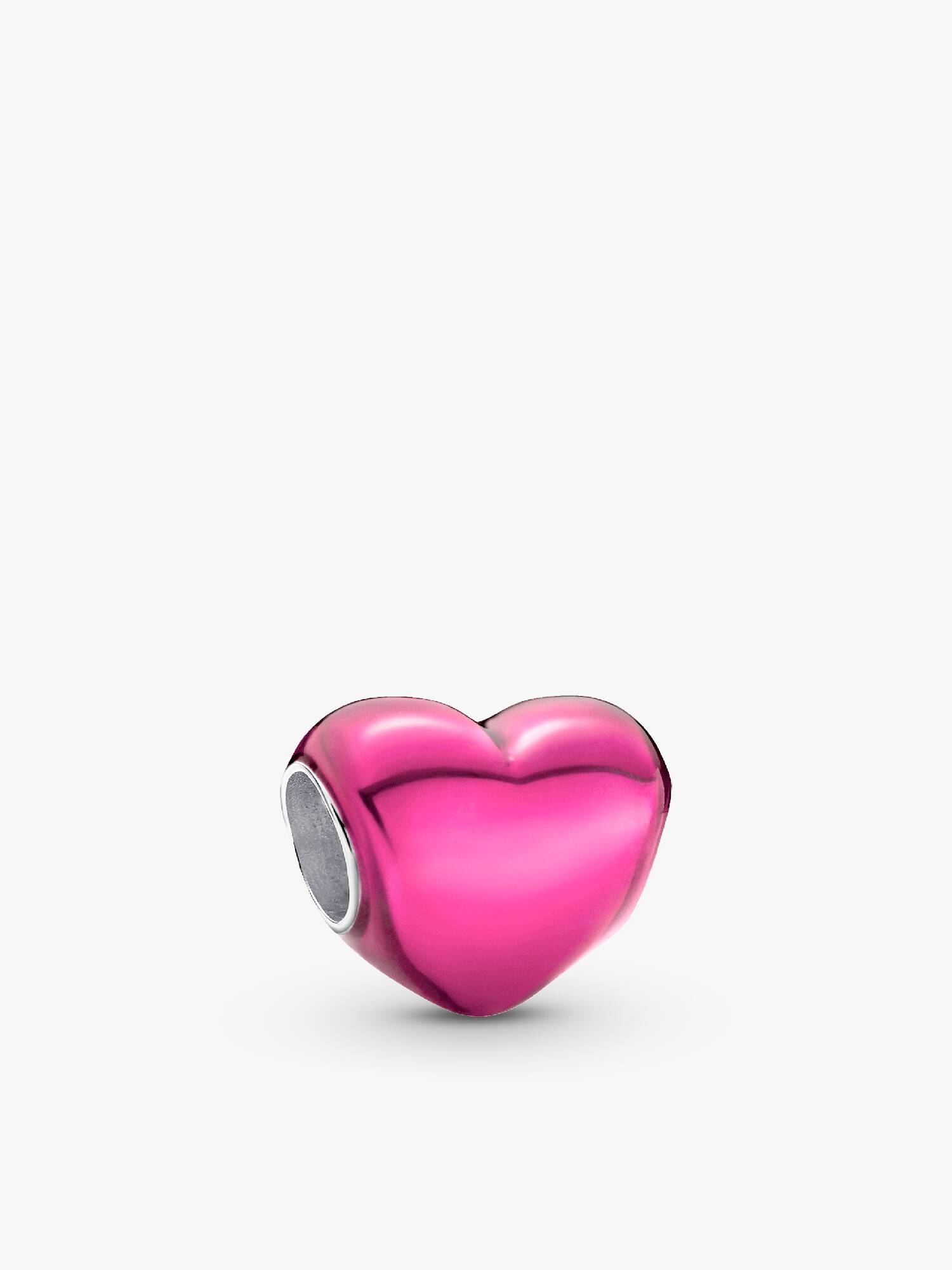 Metallic Pink Heart Charm