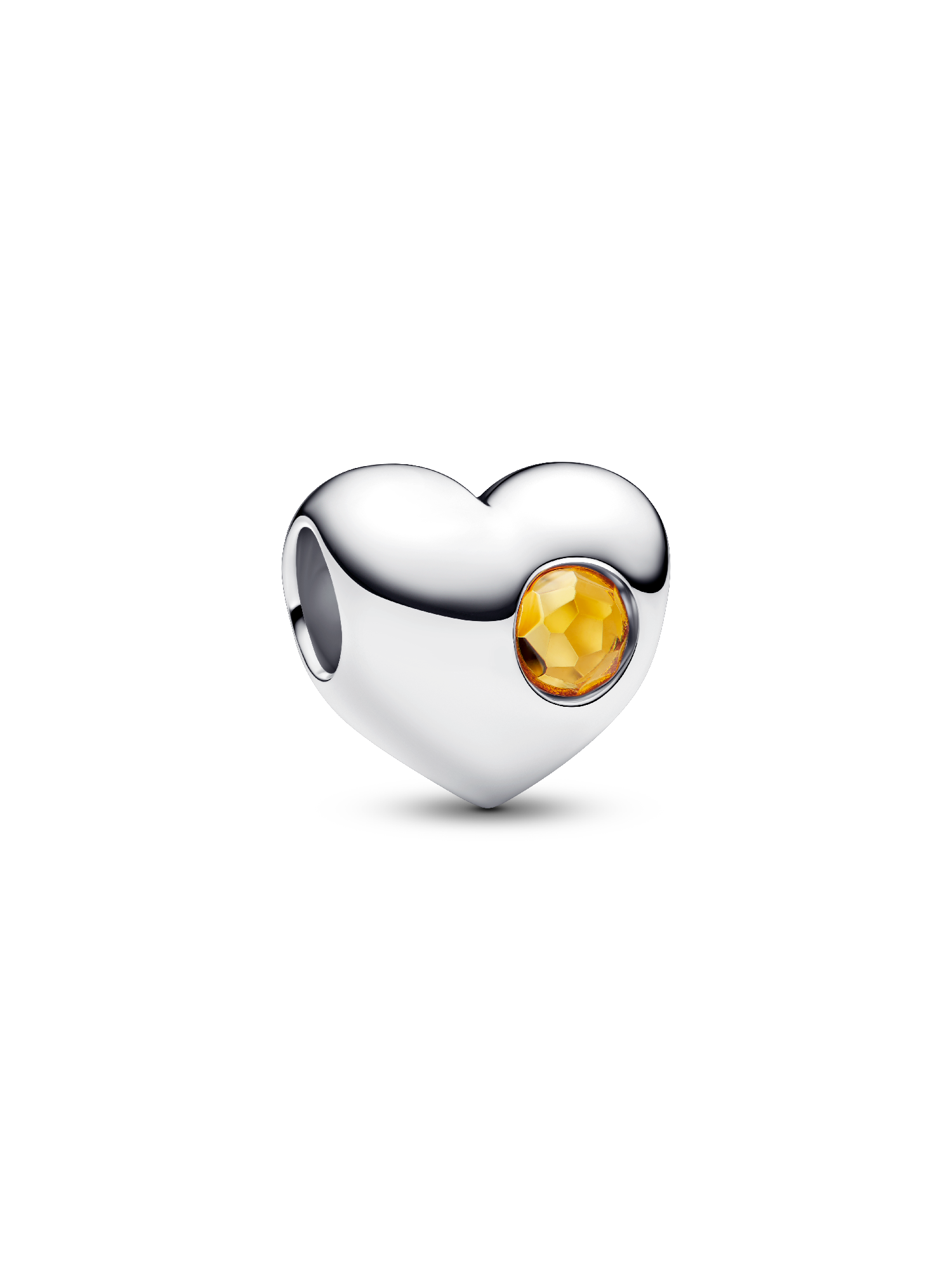 Engravable November Birthstone Heart Charm