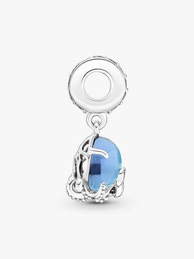 Murano Glass Cute Octopus Dangle Charm
