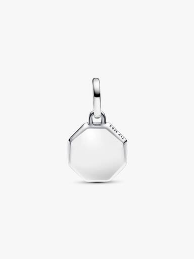 Turquoise-coloured Engravable Mini Medallion Charm