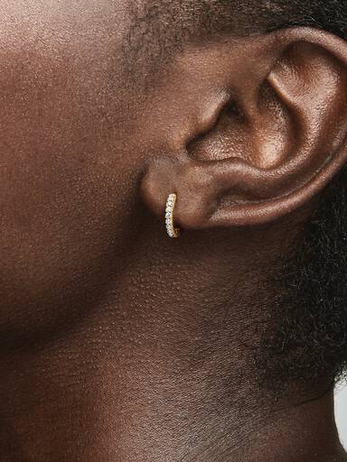 Sparkling Huggie Hoop Earrings