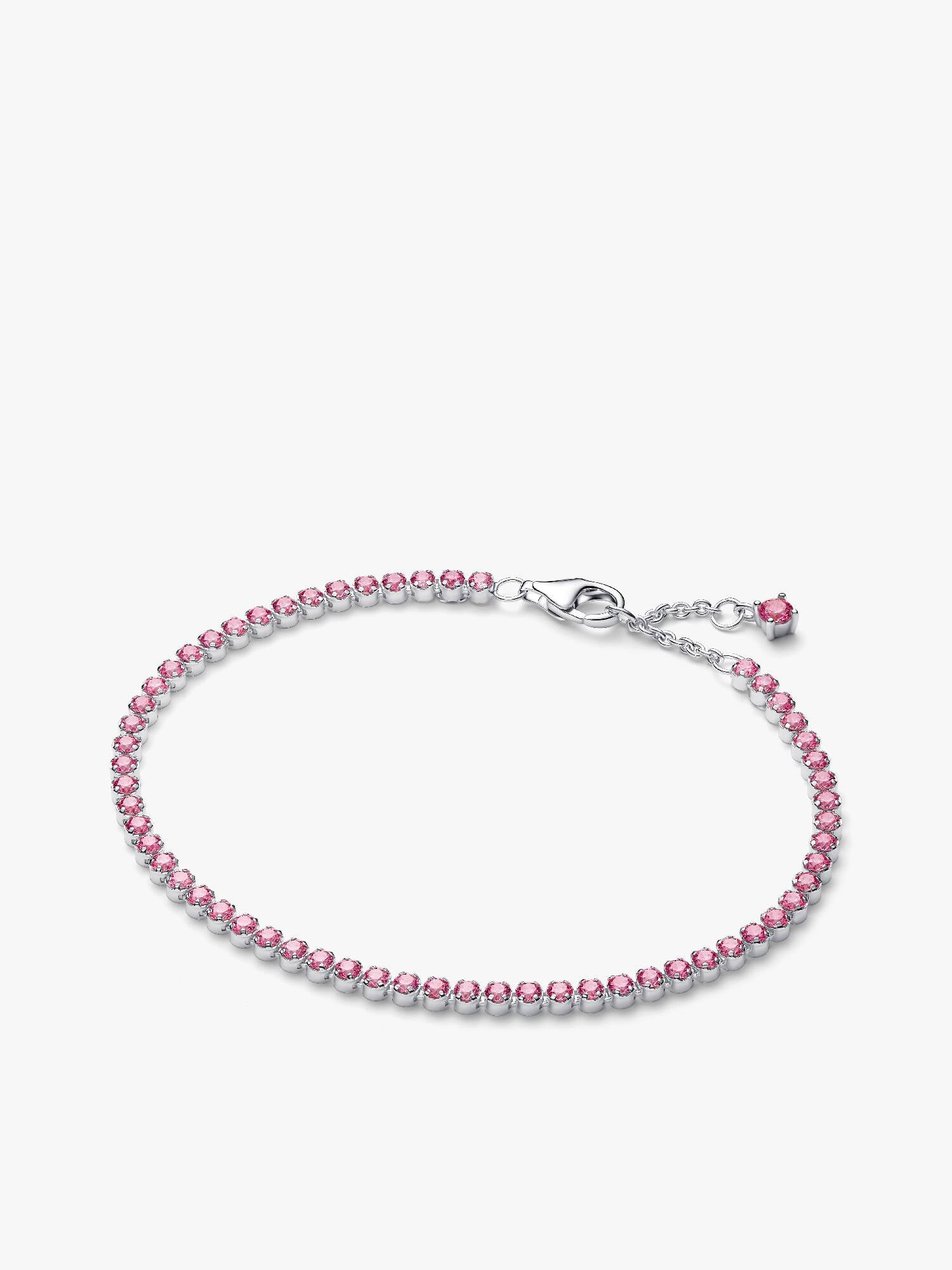 Pink Slim Tennis Bracelet