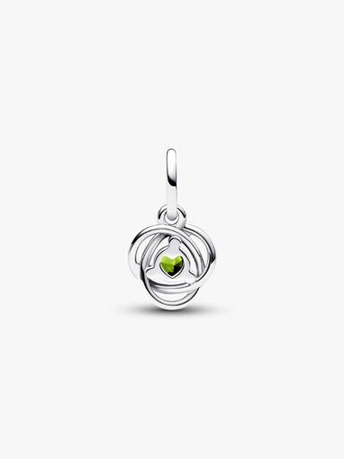 August Birthstone Eternity Circle Dangle Charm