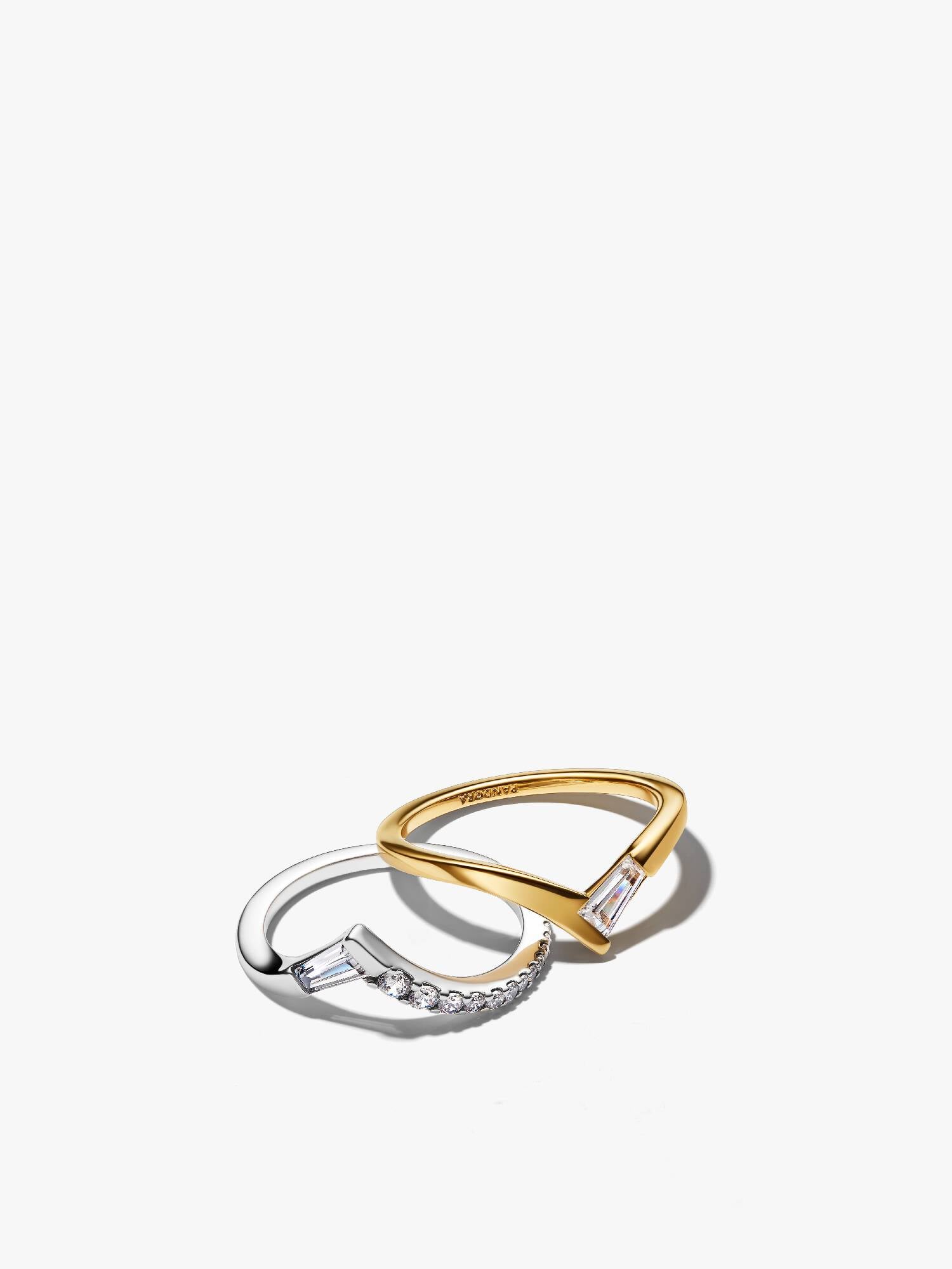 Tiara Baguette Stacking Ring Set