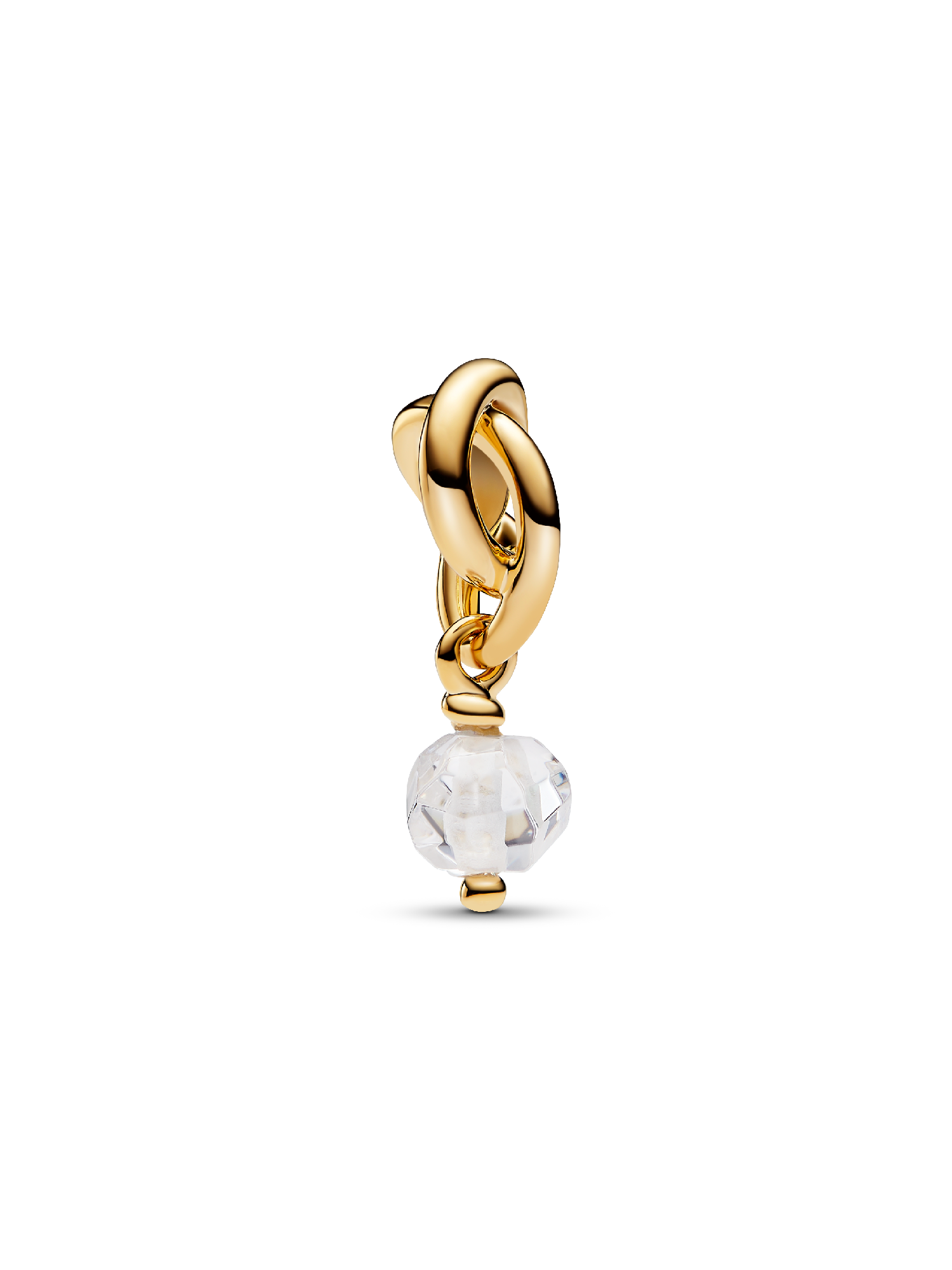 April Birthstone Eternity Circle Dangle Charm