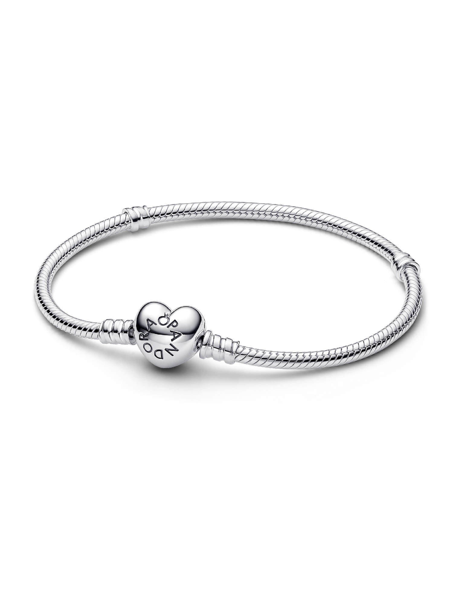 Heart Clasp Snake Chain Bracelet | Sterling silver | Pandora IE