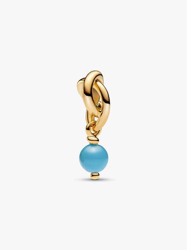 December Birthstone Eternity Circle Dangle Charm