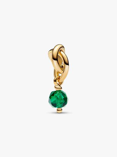 May Birthstone Eternity Circle Dangle Charm