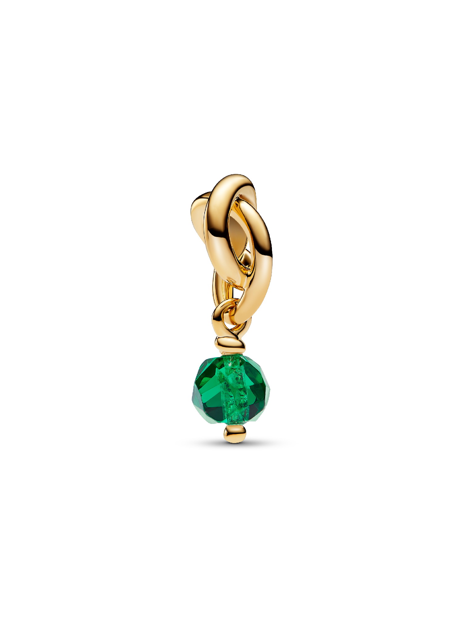 May Birthstone Eternity Circle Dangle Charm