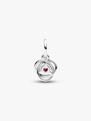 January Birthstone Eternity Circle Dangle Charm