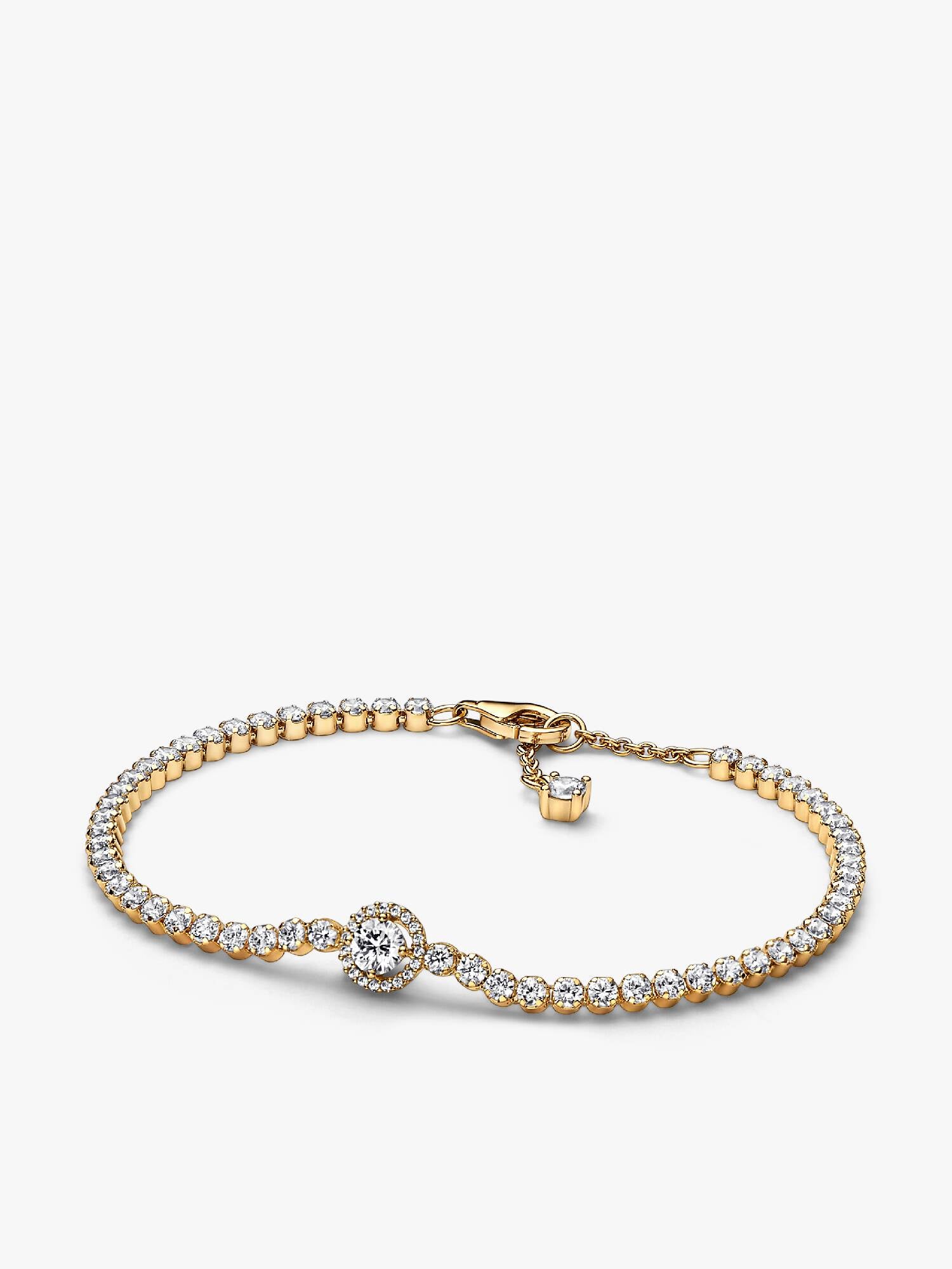 Sparkling Halo Tennis Bracelet