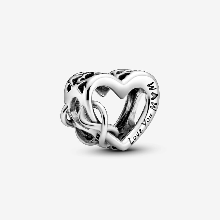 Love You Mum Infinity Heart Charm image number 0