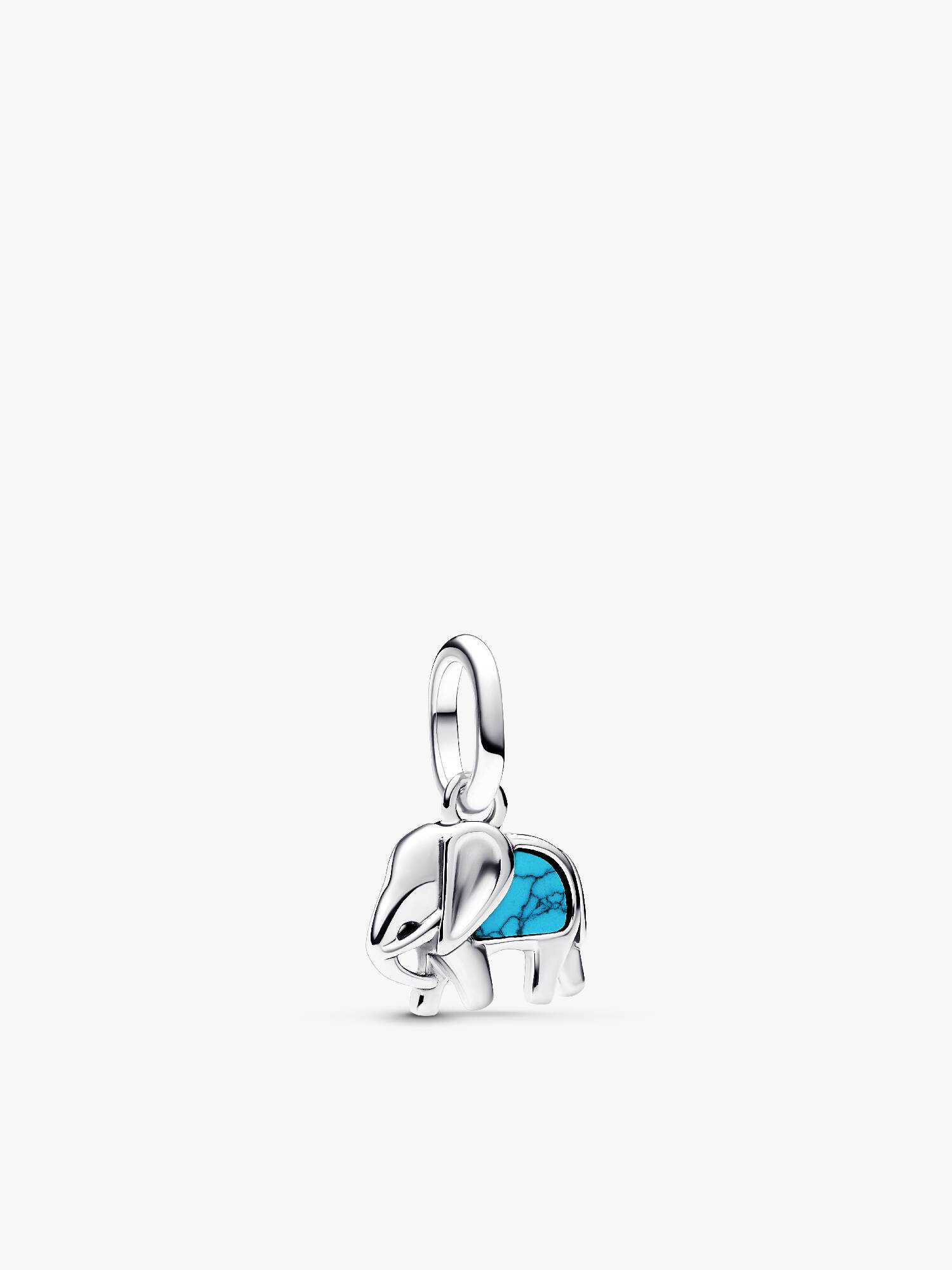 Turquoise-coloured Elephant Mini Dangle Charm