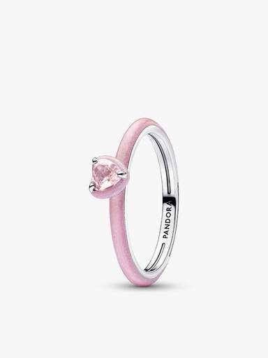 Colourful Chakra Heart Ring Set