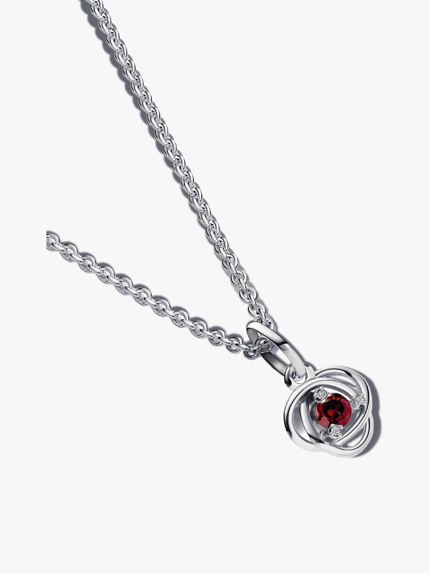 January Braided Birthstone Dangle Necklace Set