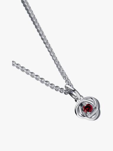 January Braided Birthstone Dangle Necklace Set